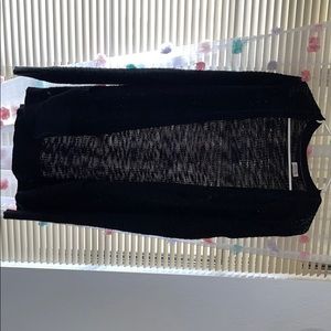 Black knit cardigan